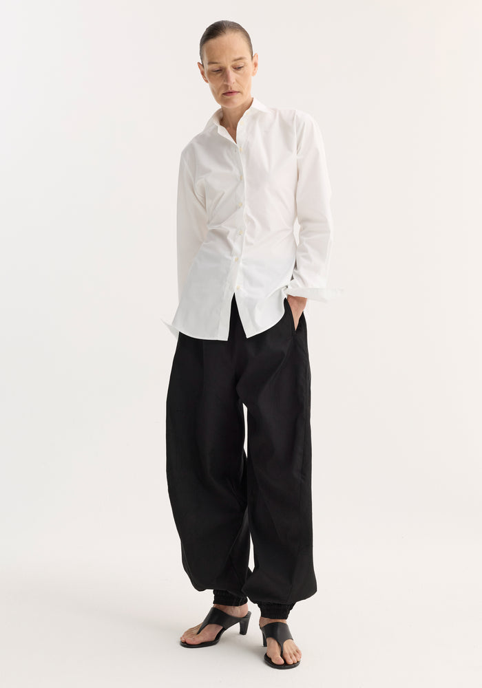 Poplin shaped shirt | optic white