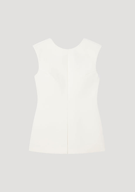 Curved open back top | cream