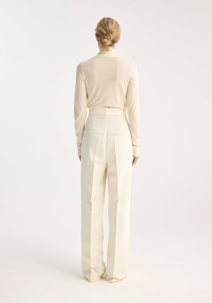 High-waist tailored trousers | off white