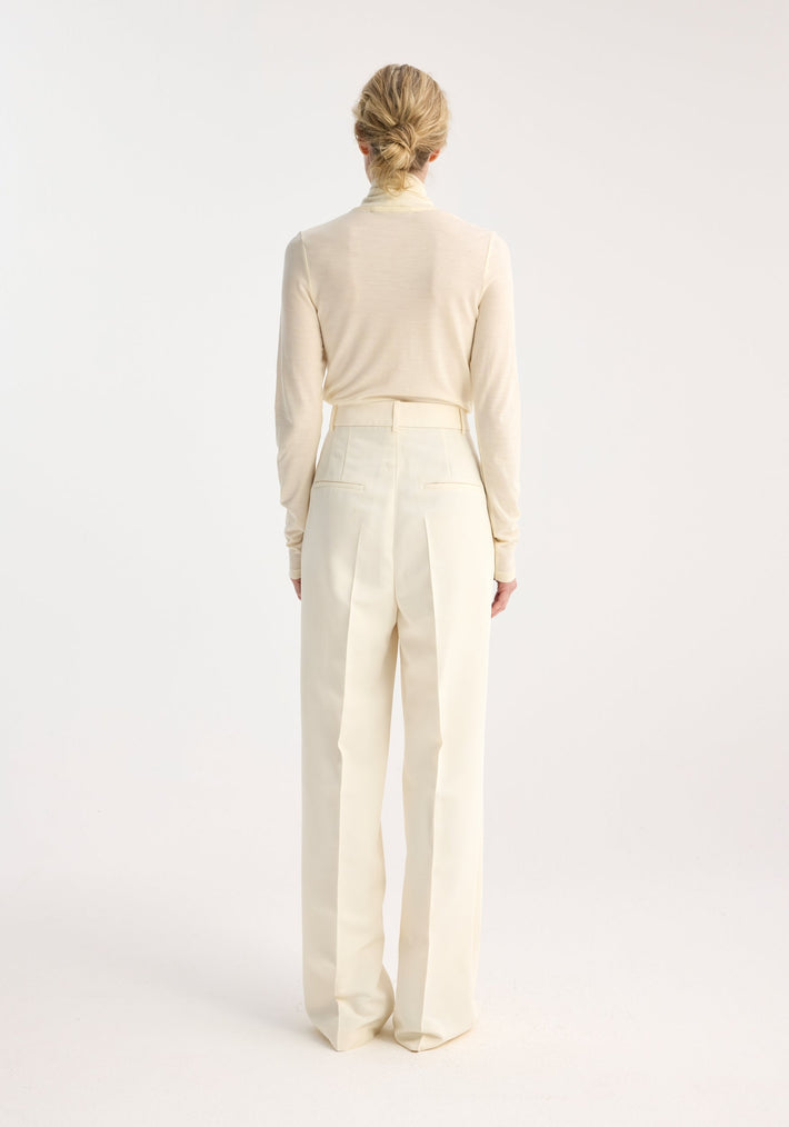 High-waist tailored trousers | off white
