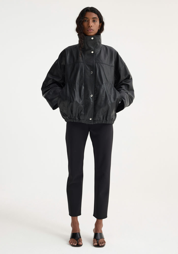 Reinvented leather jacket | black