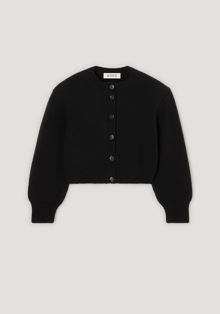 Statement shoulder cardigan | black