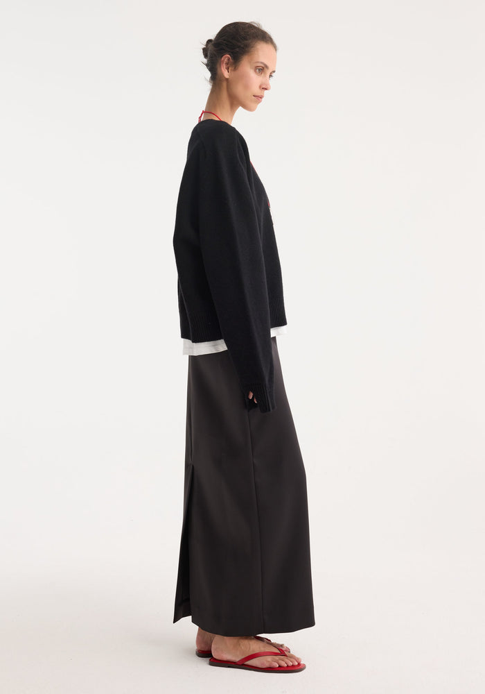 Sleeve wrap jumper | black