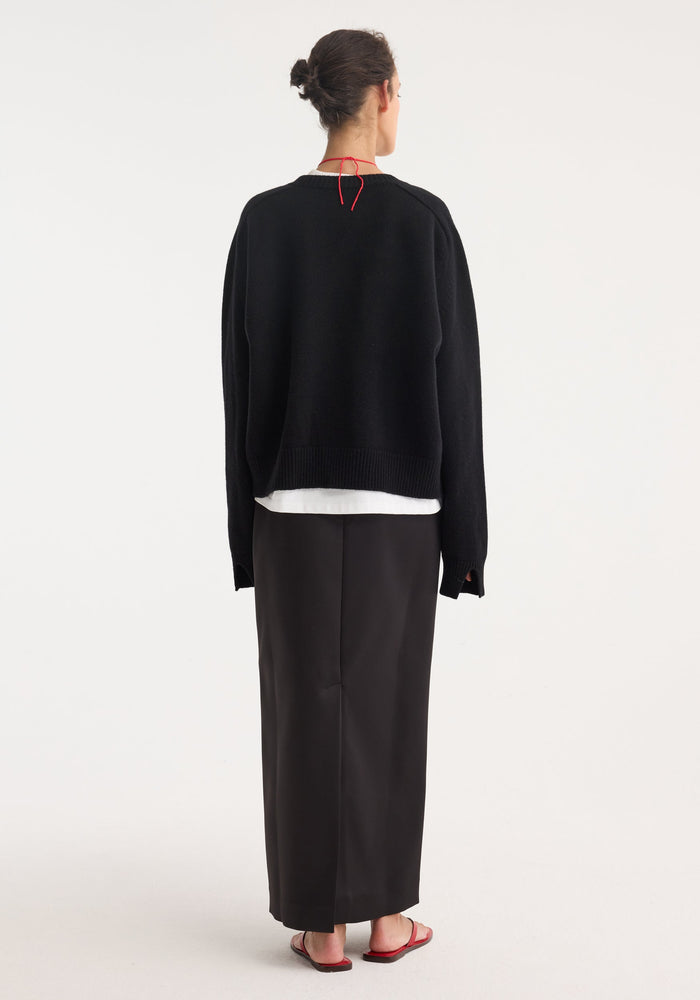 Sleeve wrap jumper | black