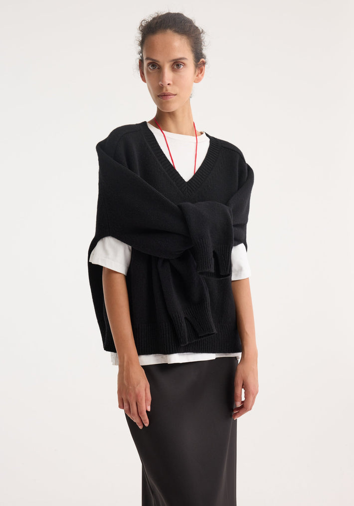 Sleeve wrap jumper | black