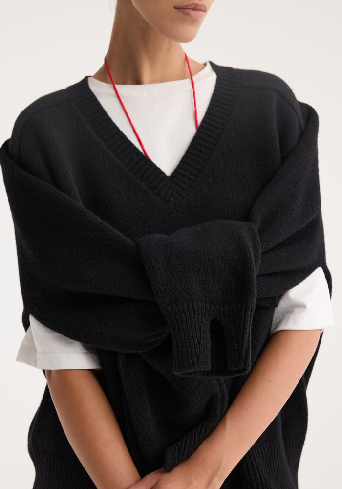 Sleeve wrap jumper | black