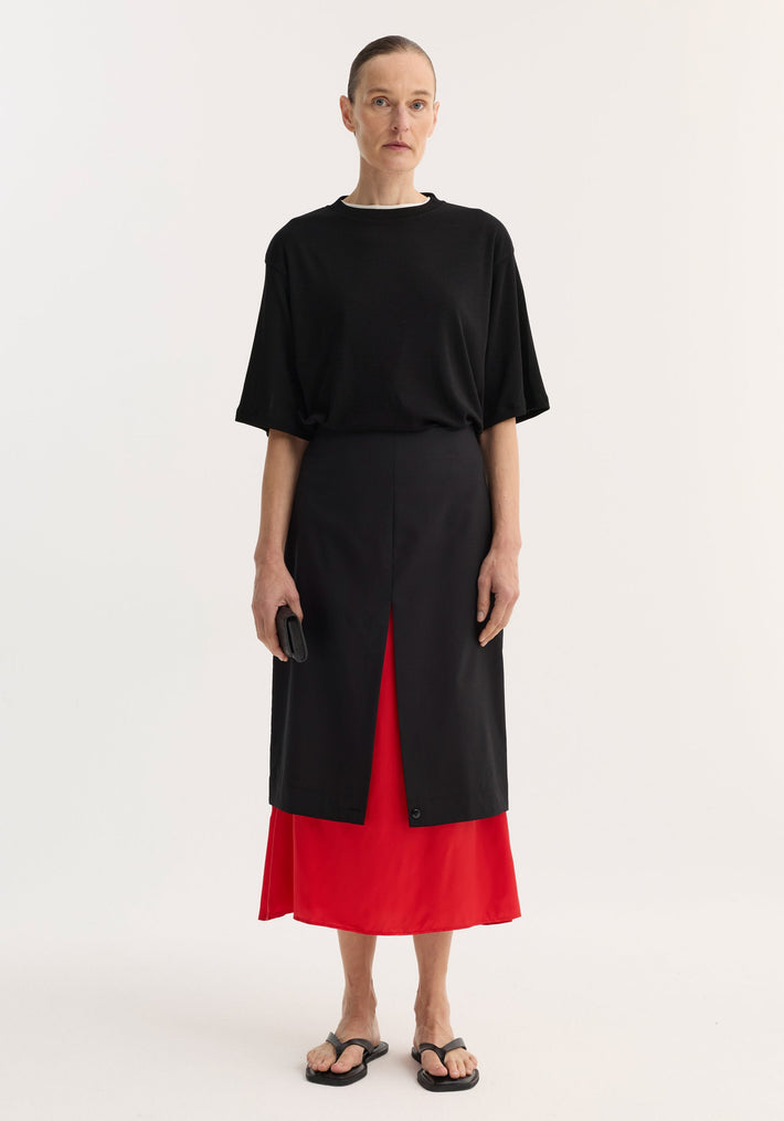 Oversized merino t-shirt | black