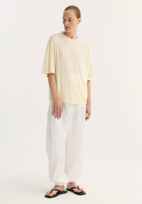 Oversized merino t-shirt | off white