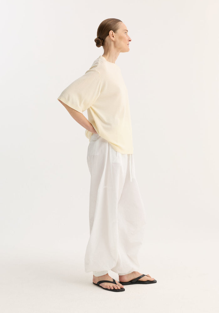 Oversized merino t-shirt | off white