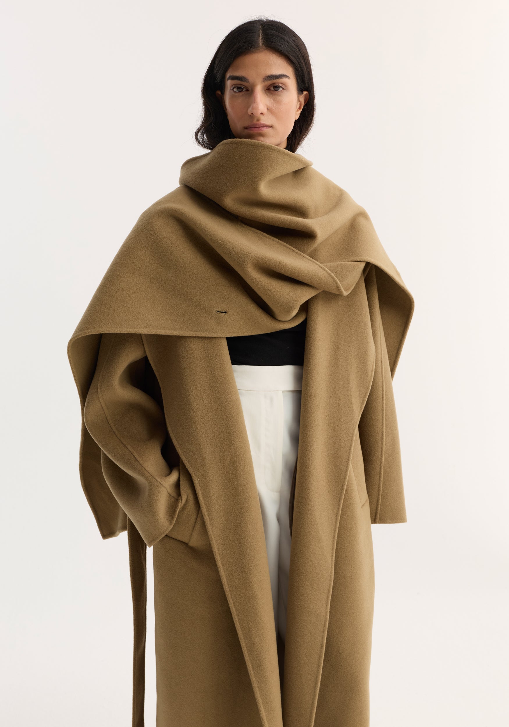 Signature double-faced scarf coat– Róhe