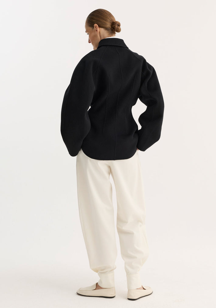 Double-faced sculptural jacket | black