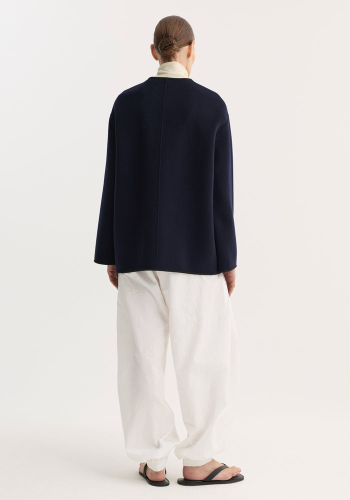 Double-faced wool pankou jacket | navy