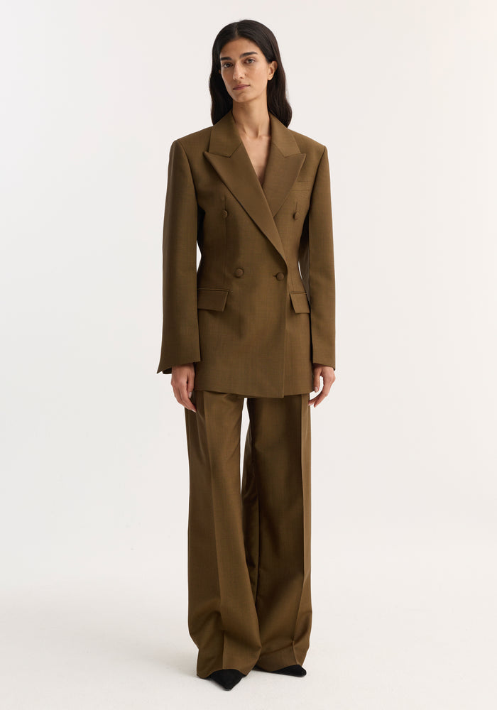 Hourglass blazer | golden brown