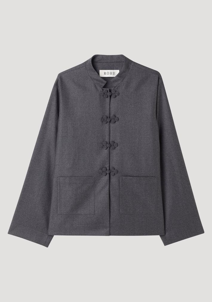 Pankou closure jacket | dark grey melange