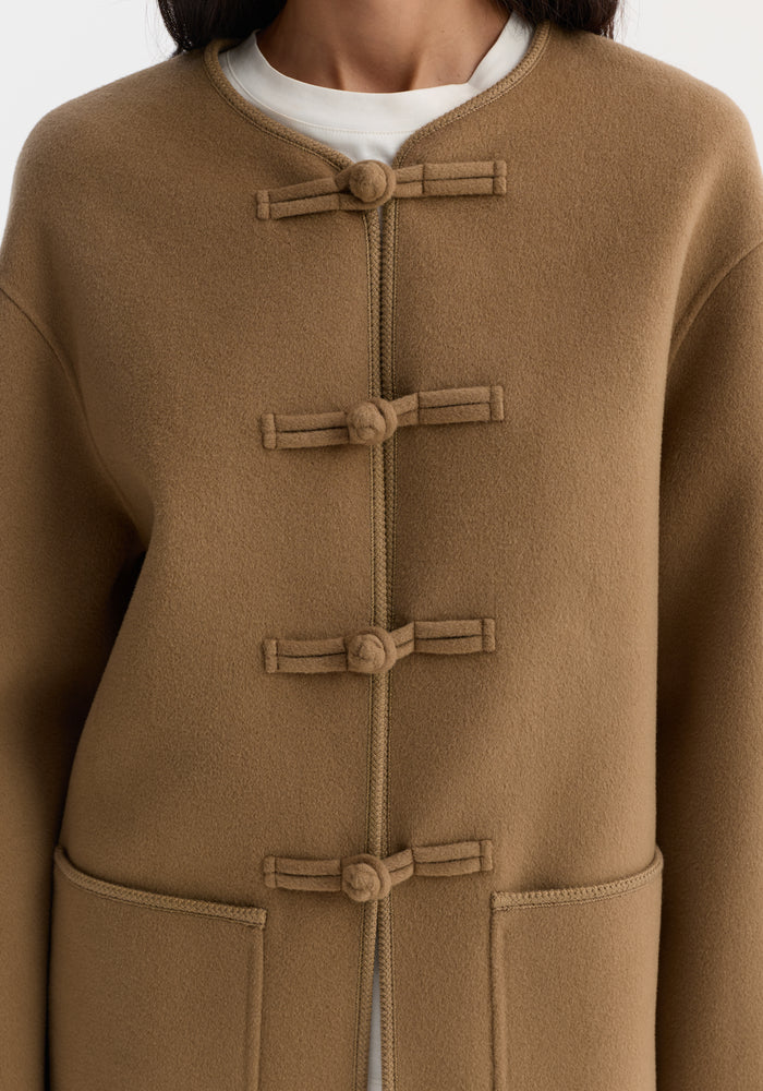 Double-faced wool pankou jacket | camel