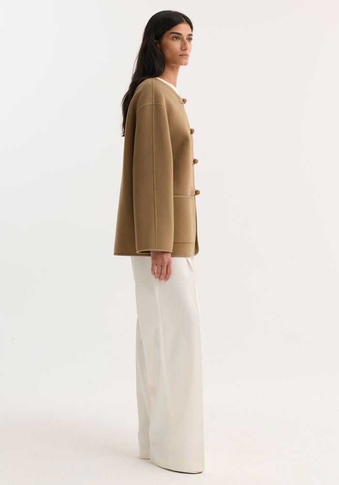 Double-faced wool pankou jacket | camel