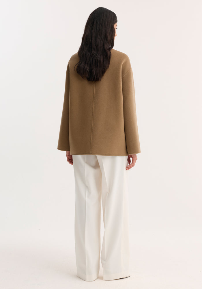Double-faced wool pankou jacket | camel