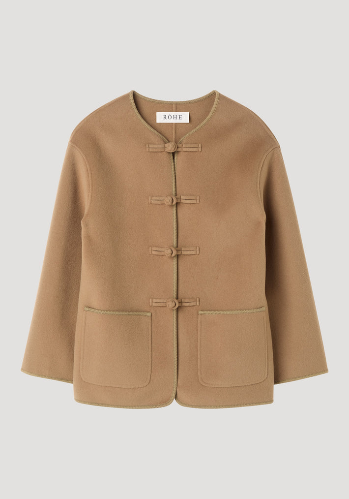 Double-faced wool pankou jacket | camel