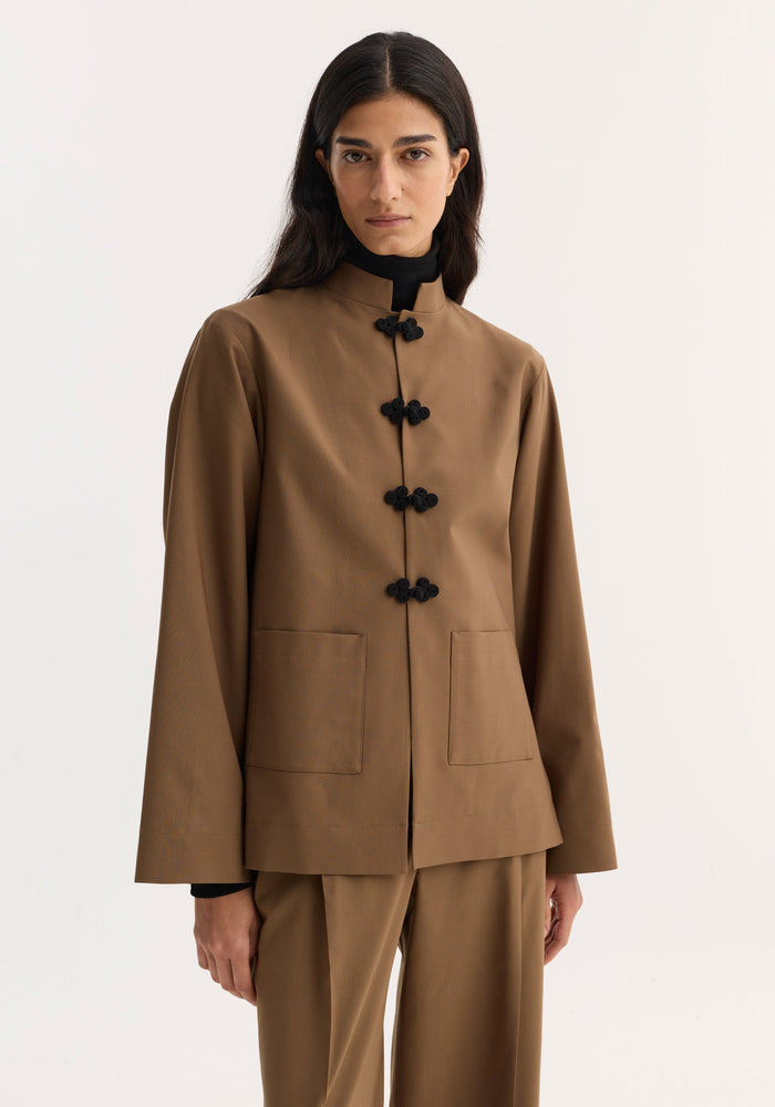 Pankou closure jacket | mocha