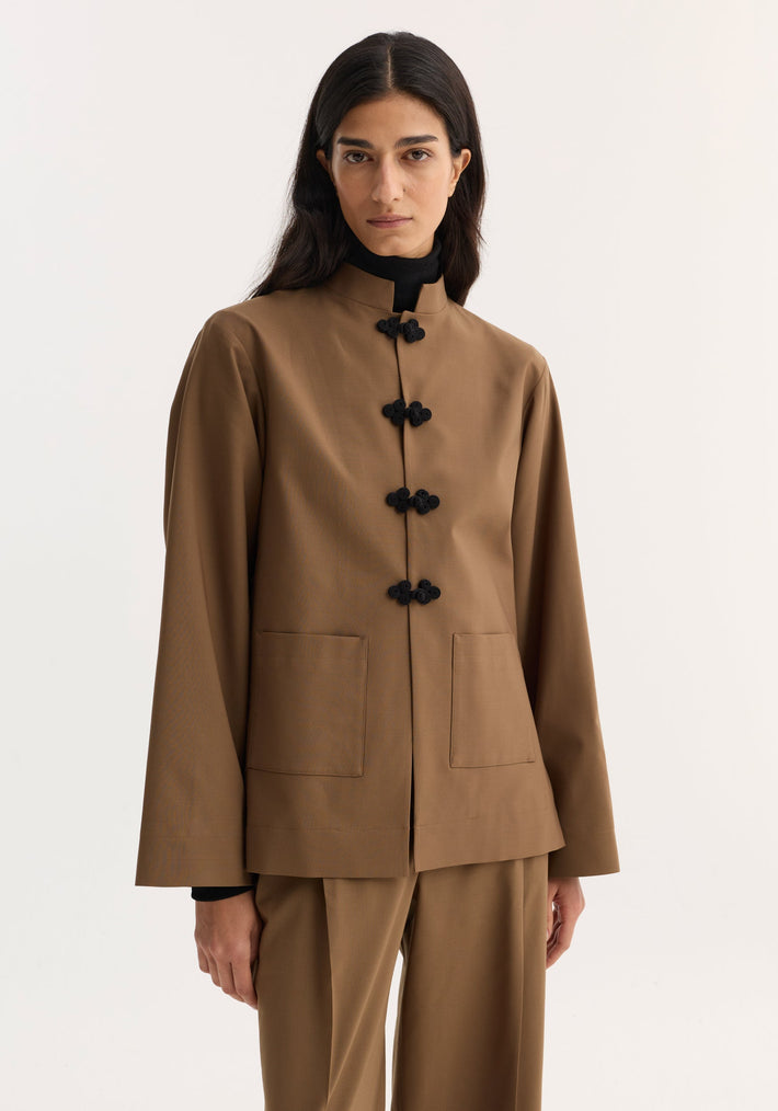 Pankou closure jacket | mocha