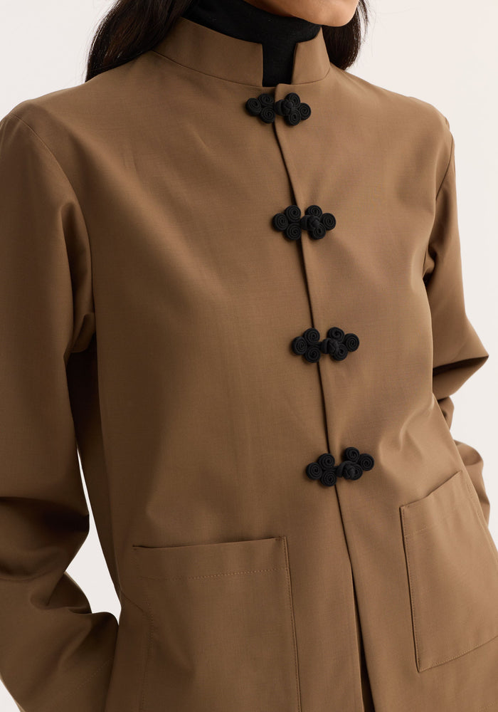 Pankou closure jacket | mocha