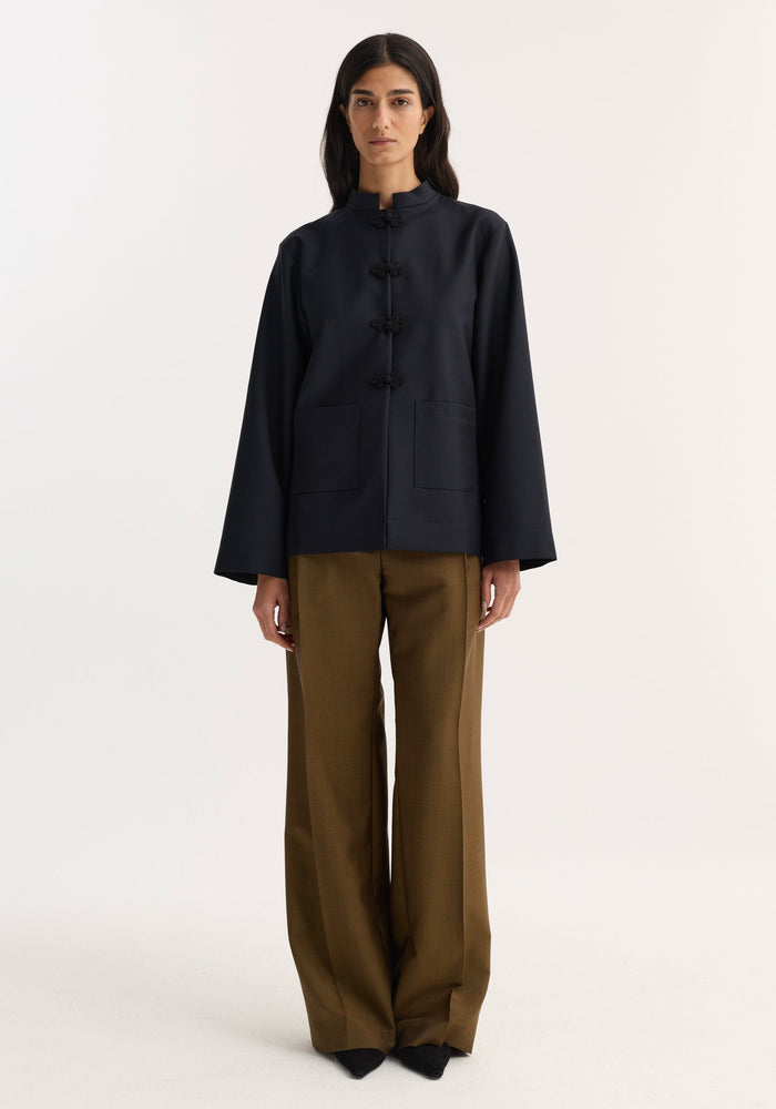 Mandarin jacket | navy