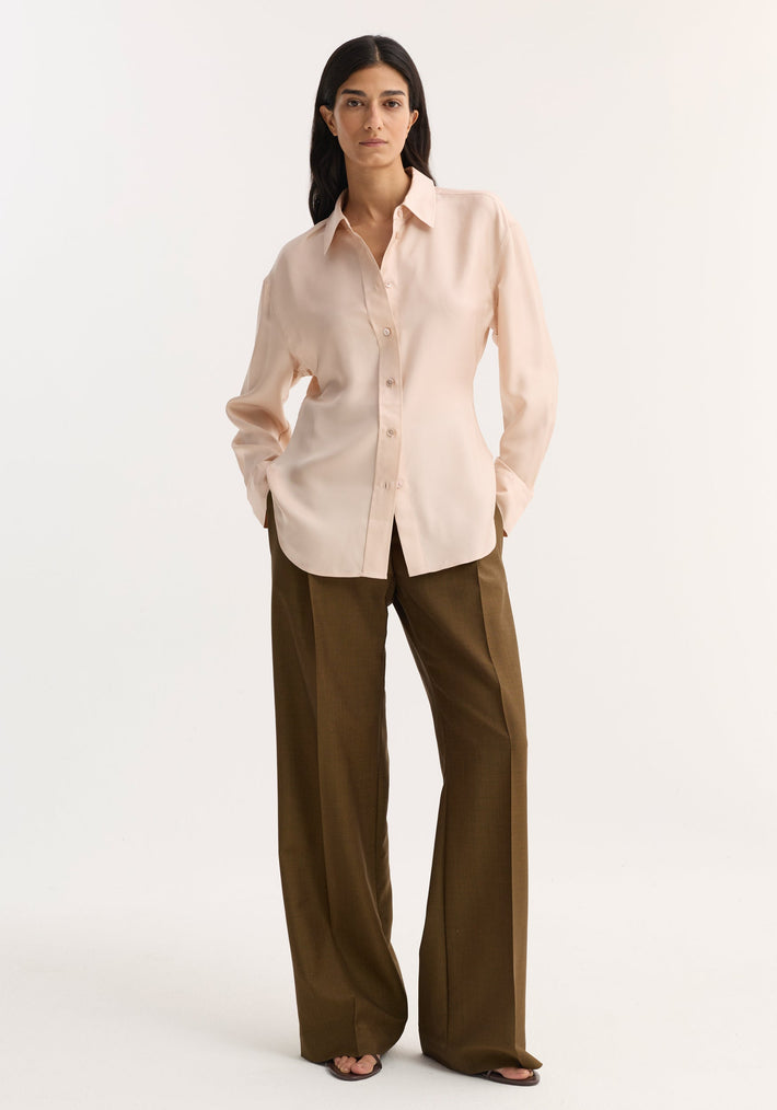 Silk shaped shirt | rose