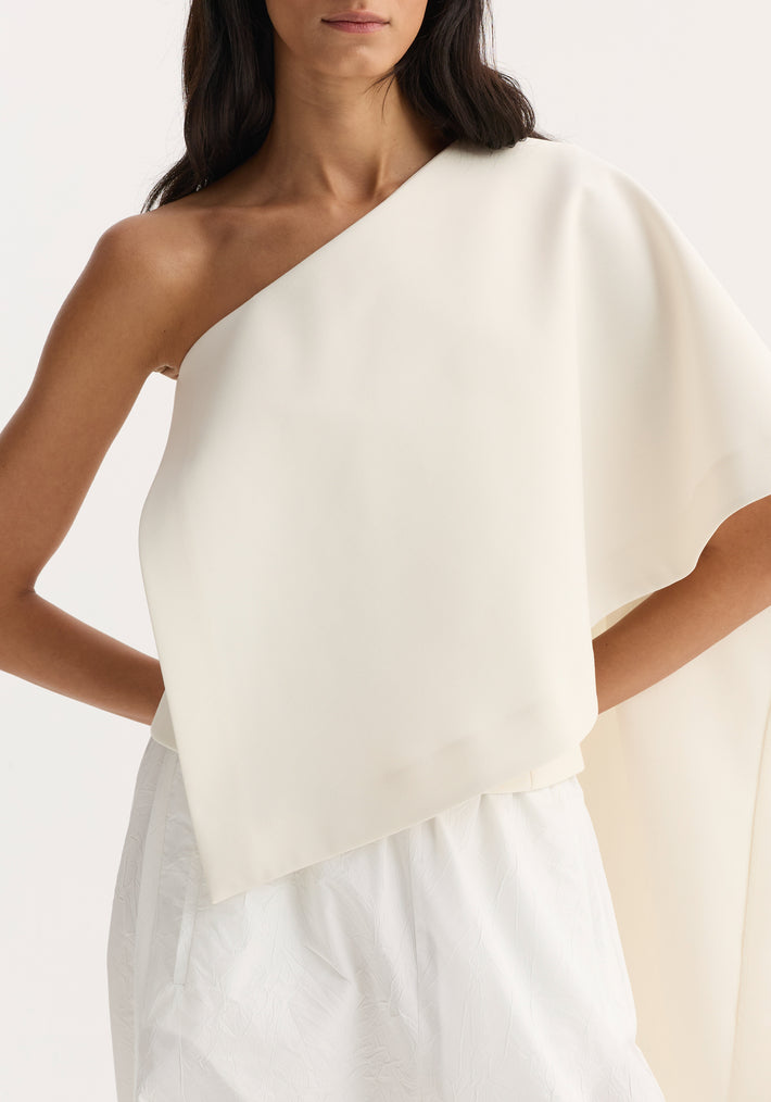 Draped cape top | cream