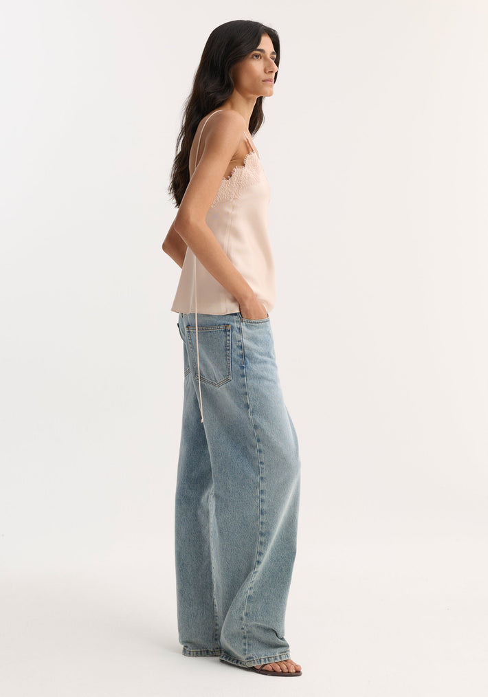 Lace silk camisole | rose