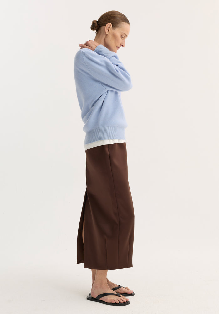 Compact knitted polo | baby blue