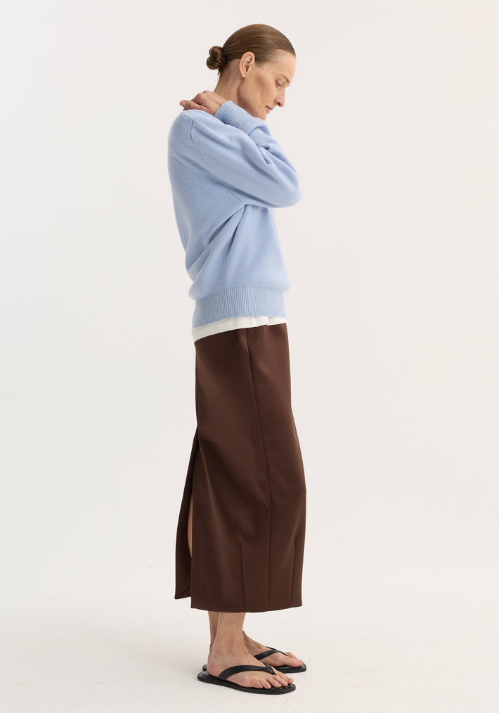 Compact knitted polo | baby blue
