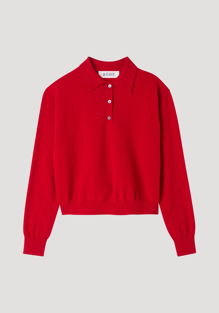 Wool cashmere polo | red