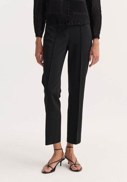 Cigarette leg trousers | black