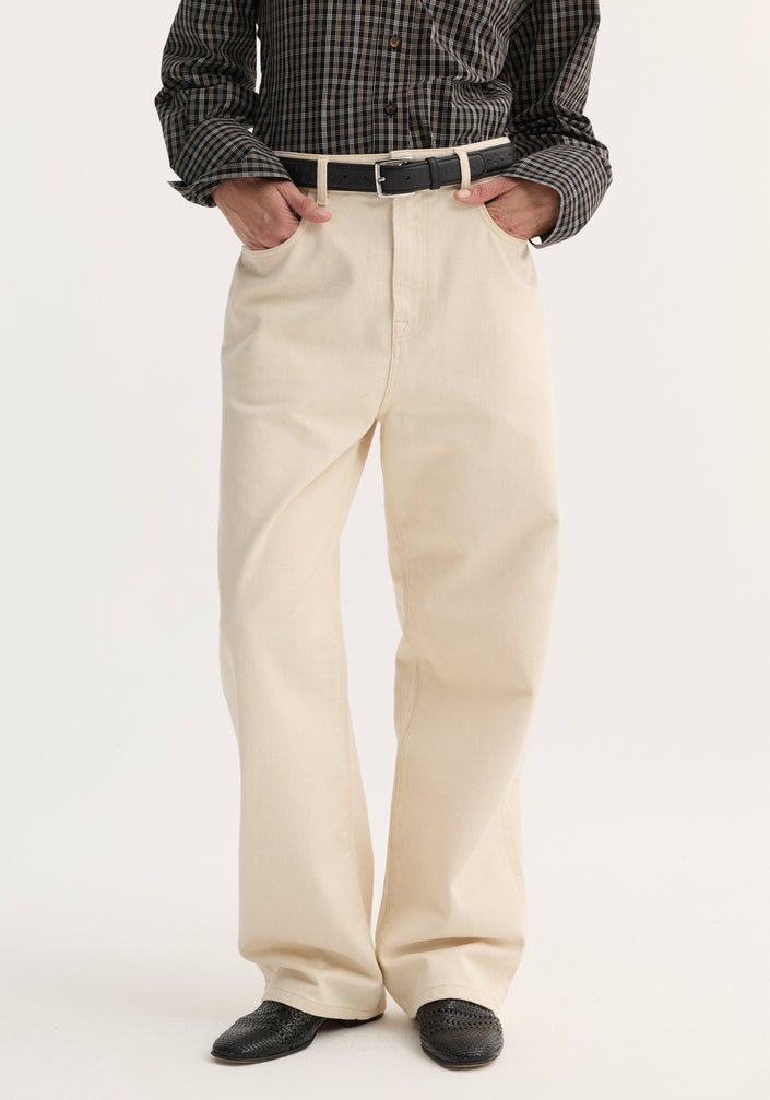 Baggy fit denim | ecru