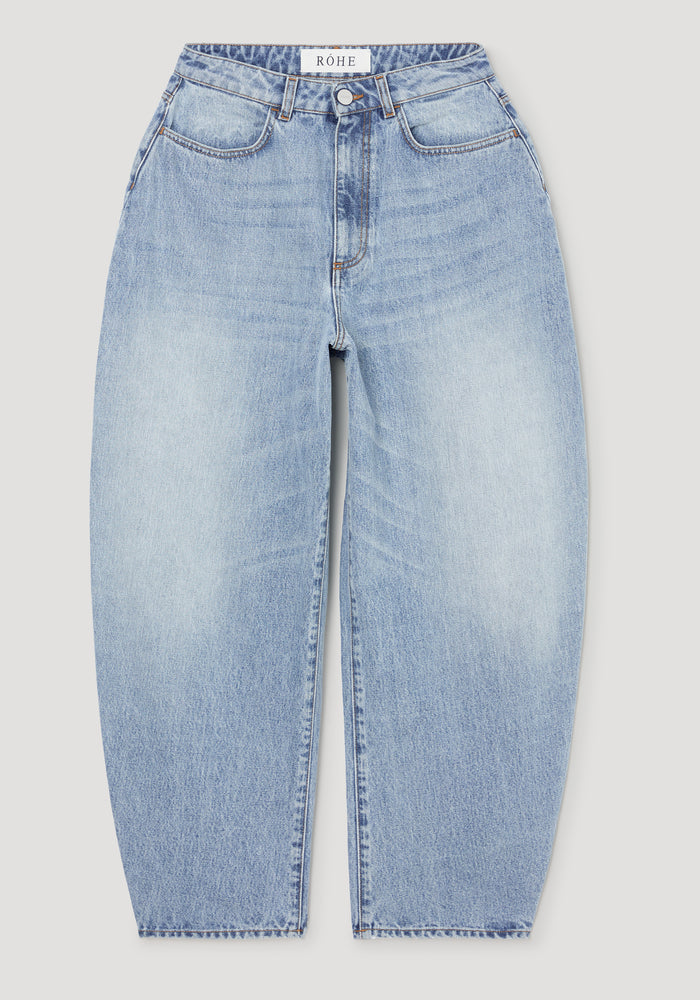 Fransje - Sculptural denim trousers | classic blue