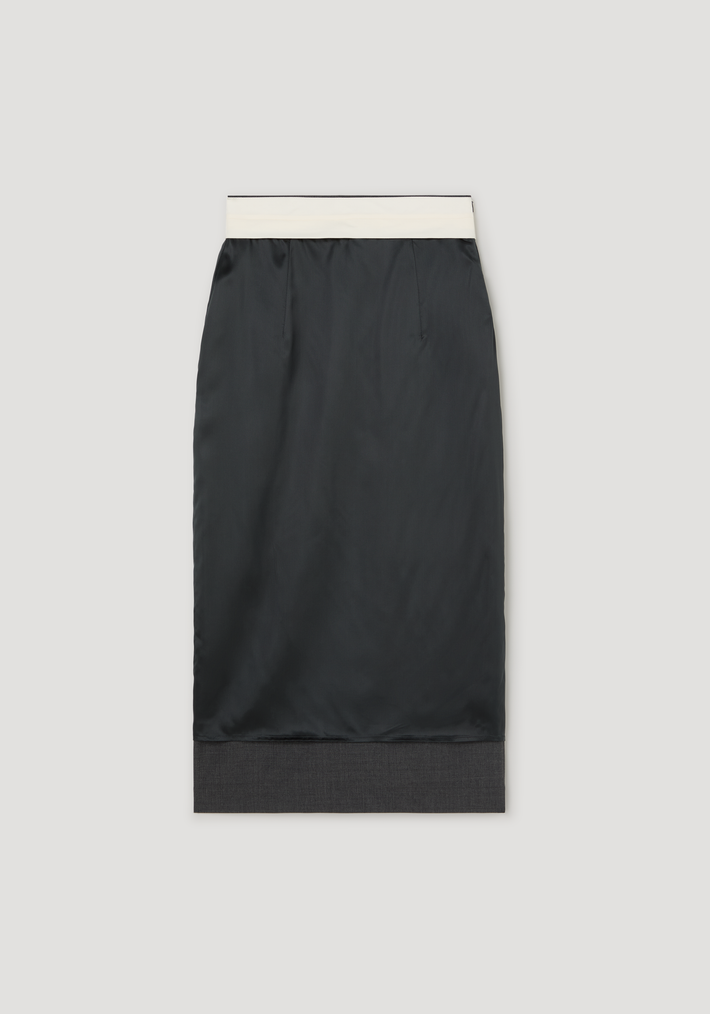 Inside-out skirt | dark grey melange