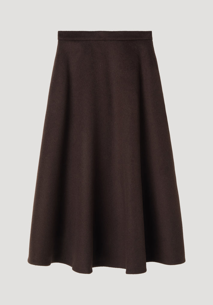 Voluminous a-line skirt | espresso