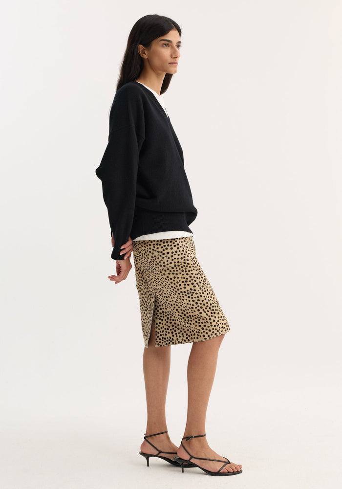 Pony Hair Pencil Skirt | cheetah
