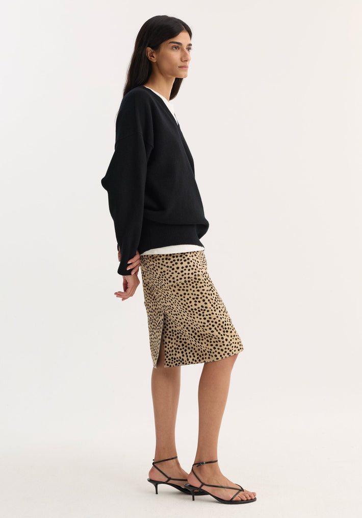 Pony Hair Pencil Skirt | cheetah