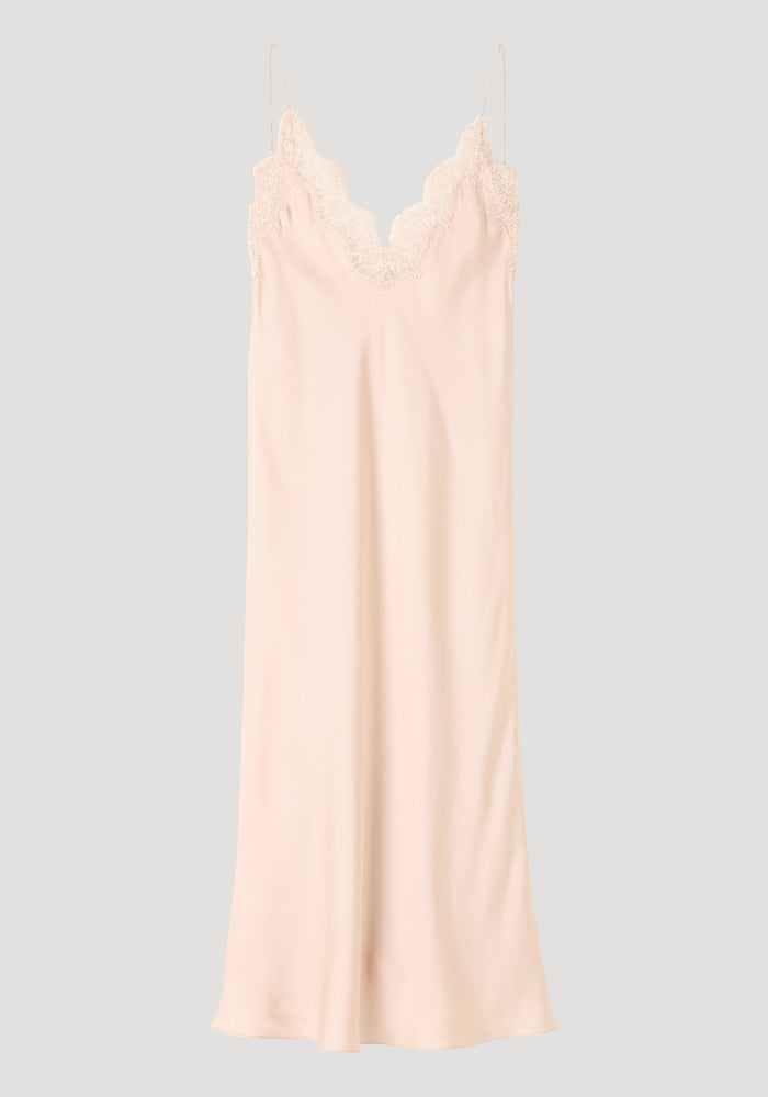 Lace slip dress | rose