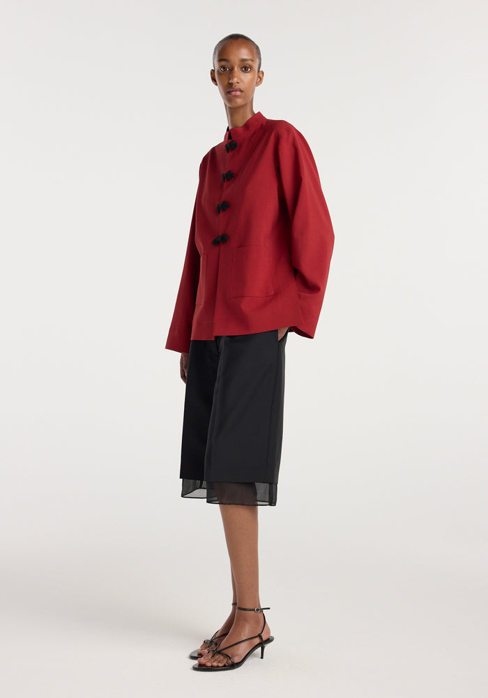 Pankou closure jacket | carmine