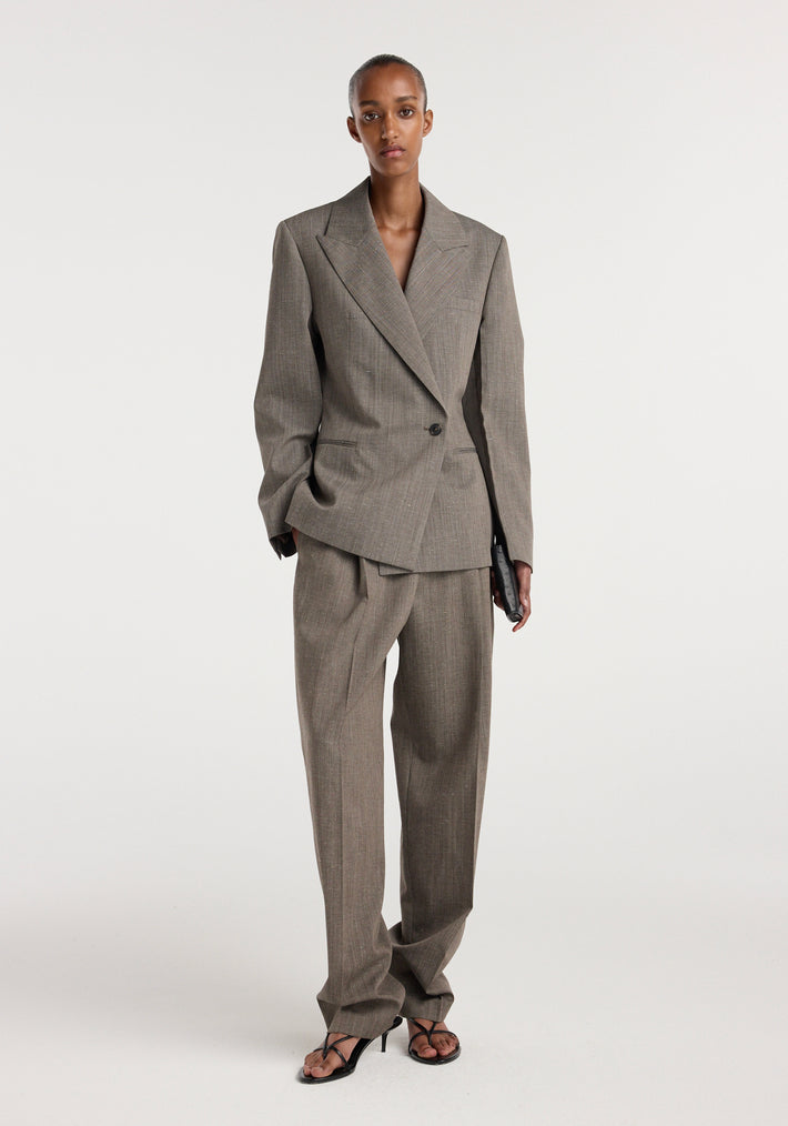 Hourglass shaped blazer | earth slub