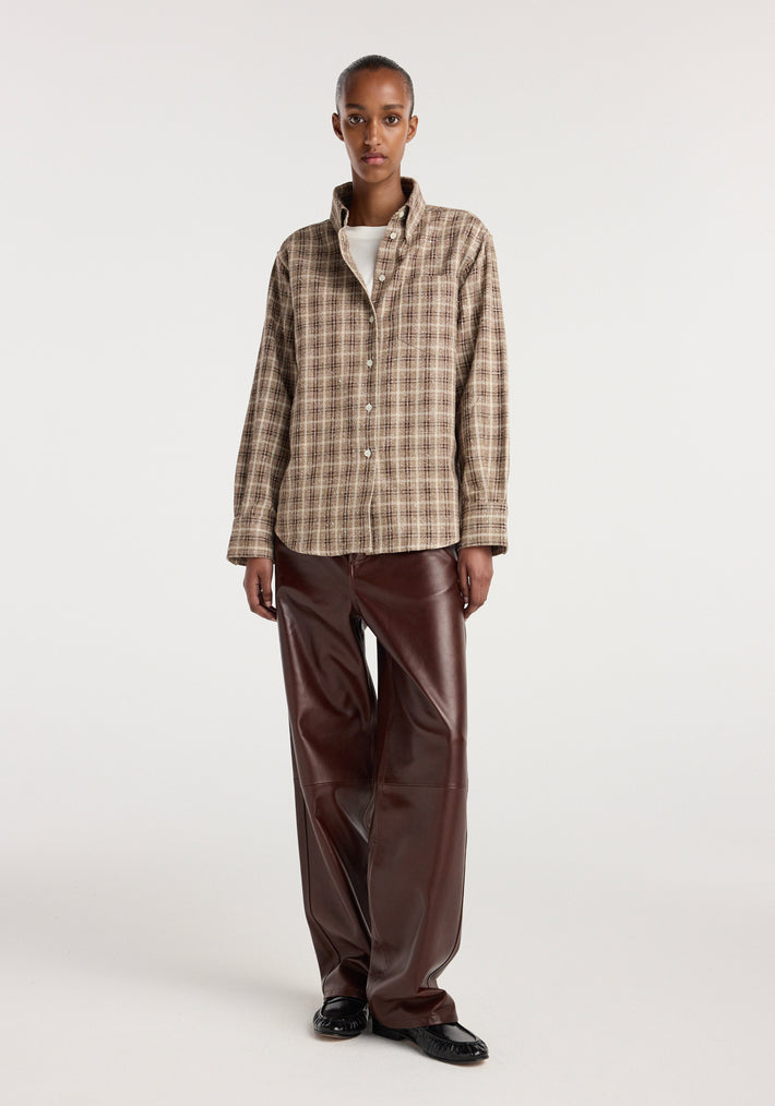 Oxford bouclé check shirt | boucle check