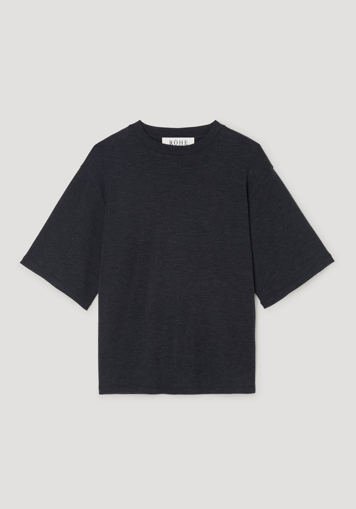 Oversized merino t-shirt | anthracite melange