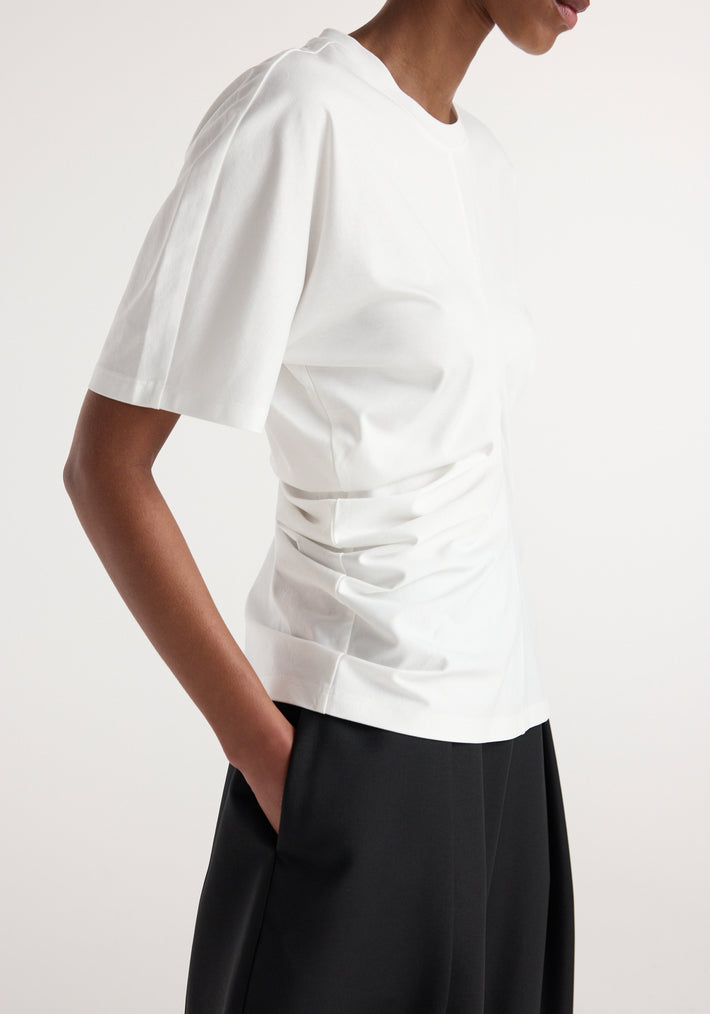 Draped t-shirt | off white