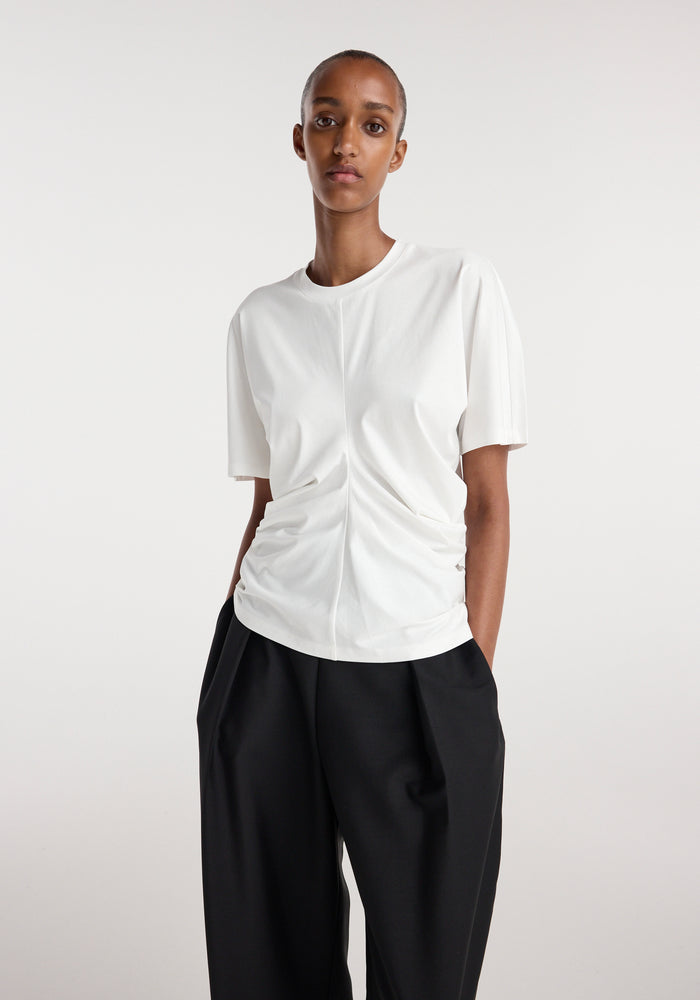 Draped t-shirt | off white