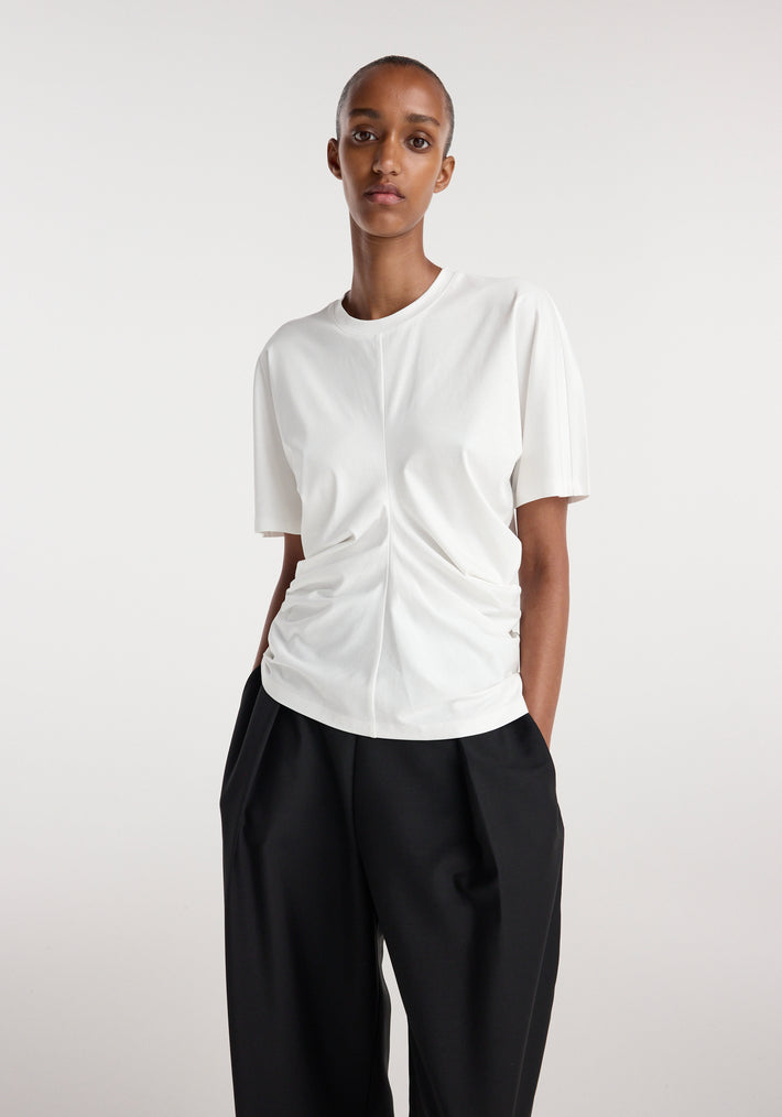 Draped t-shirt | off white