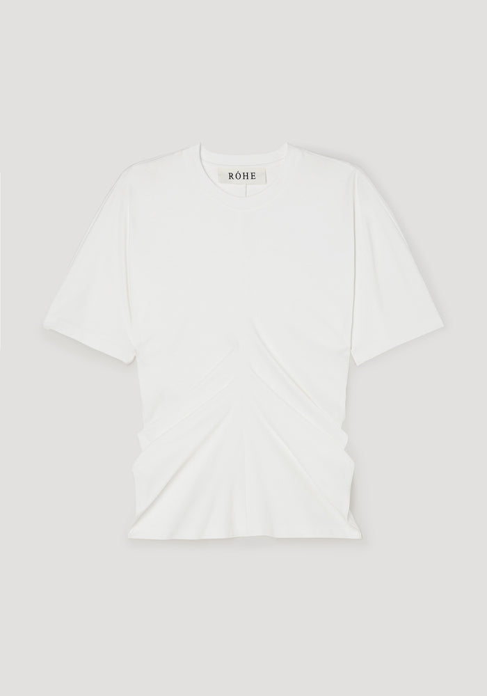 Draped t-shirt | off white