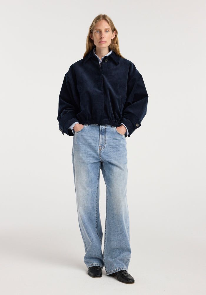 Corduroy blouson jacket | night