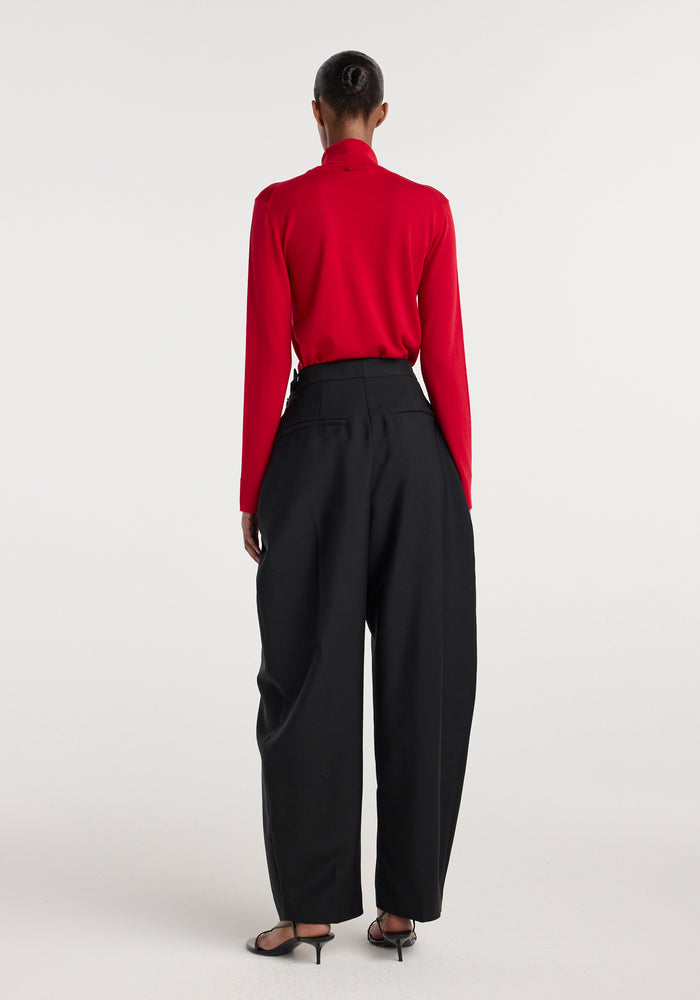 Puck - Sculptural tailored trousers | black
